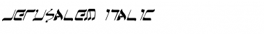 Jerusalem Italic Italic Font