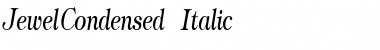 JewelCondensed Italic Font