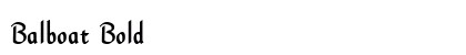 Balboat Bold preview
