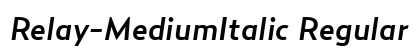 Relay-MediumItalic Regular