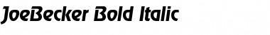 JoeBecker Bold Italic Font