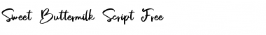 Sweet Buttermilk Free Script Font
