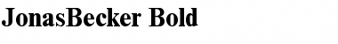 JonasBecker Bold Font