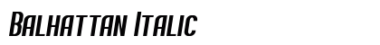 Balhattan Italic preview