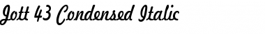Jott 43 Condensed Italic Font Jott 43 Condensed Italic Font