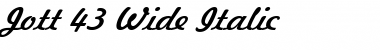 Jott 43 Wide Italic Font