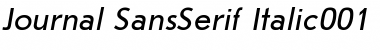 Journal SansSerif Italic Font
