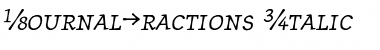 JournalFractions Font