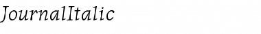 JournalItalic Regular Font JournalItalic Regular Font