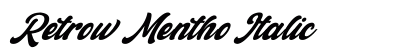 Retrow Mentho Italic preview