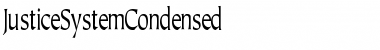 JusticeSystemCondensed Regular Font