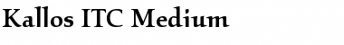Kallos ITC Medium Font