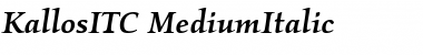 Download KallosITC-Medium Font