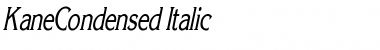 KaneCondensed Italic Font