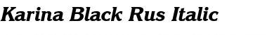 Karina Black Rus Italic Font