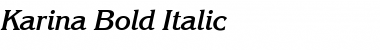 Karina Bold Italic Font