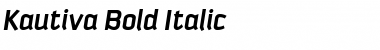 Kautiva Bold Italic Font