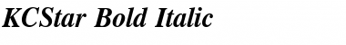 KCStar Bold Italic Font