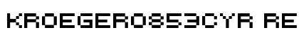 kroeger0853cyr Regular Font kroeger0853cyr Regular Font Preview