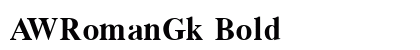 AWRomanGk Bold preview