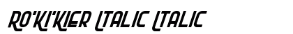 Ro'Ki'Kier Italic Italic preview