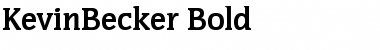 KevinBecker Bold Font