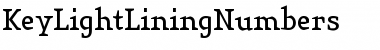 KeyLightLiningNumbers Font