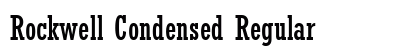 Rockwell Condensed Regular Preview