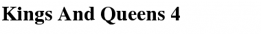 Kings And Queens 4 Regular Font