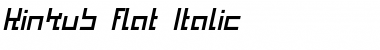 Kinkub flat Italic Font