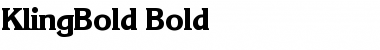 KlingBold Bold Font