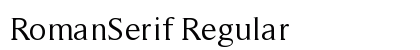 RomanSerif Regular preview