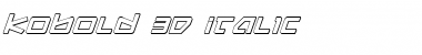 Kobold 3D Italic Font