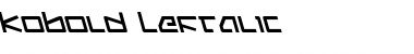 Kobold Leftalic Italic Font