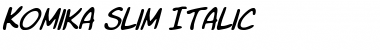 Komika Slim Italic Font