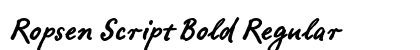 Ropsen Script Bold Regular preview
