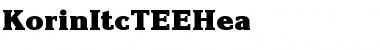 KorinItcTEEHea Regular Font