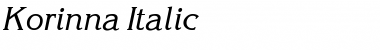 Korinna Italic Font