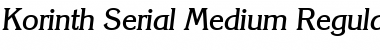 Korinth-Serial-Medium RegularItalic Font