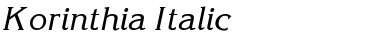 Korinthia Italic Font