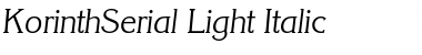 KorinthSerial-Light Italic Font