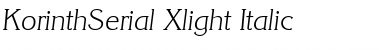 KorinthSerial-Xlight Italic Font