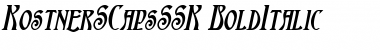 KostnerSCapsSSK BoldItalic Font