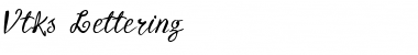 Vtks Lettering Font
