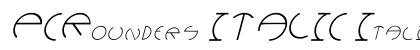 PCRounders ITALIC Italic preview