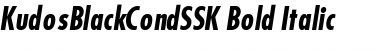 KudosBlackCondSSK Bold Italic Font