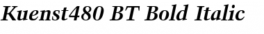 Kuenst480 BT Bold Italic Font