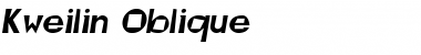 Kweilin Oblique Font
