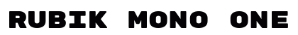 Rubik Mono One Regular Font Rubik Mono One Regular Font Preview