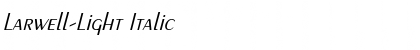 Larwell-Light Italic Font Larwell-Light Italic Font